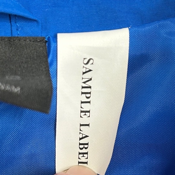 Reebok Cardi B Blue and White Cropped Track Jacket Windbreaker Women's 1X Sample - Picture 8 of 13